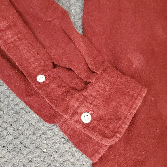 Ralph Lauren Button-Down Maroon Shirt Adult Large Green Pony Casual Mens - Picture 12 of 12